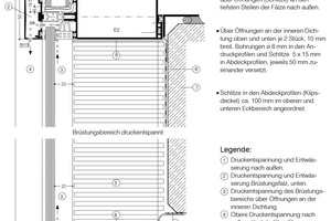  Brüstung mit Druckentspannung und Entwässerung, System Wictec 50 