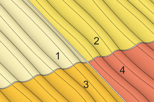  Am Computer designte Wellen umhüllen den Baukörper ohne Sprünge in den Stoßflächen. 