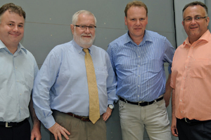  Die vier Geschäftsführer von Energy Glas ( v. l. n. r.): Mirco Franke, Hans Franke, Elmar Dohmann und Kai Franke 