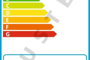  Muster einer Schweizer Energieetikette für Fenster. 