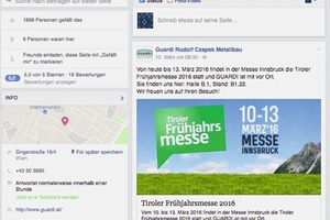  Metallbauer Guardi hat eine Facebook-Seite mit rund 1.900 Fans. 