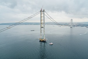  Schon im Werden zeigt die Izmit Bay Bridge ihre künftige Schönheit. 