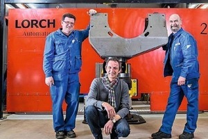  V.l.n.r.: Armin Galster (technischer Leiter), Rainer Schrode (Geschäftsführer), Otto Brunner (Schweißfachmann der Roboterzelle) sind von der Ready-to-Robot-Lösung überzeugt. 