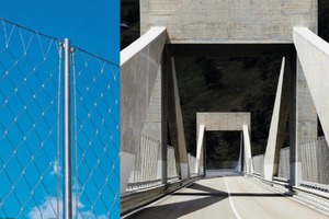  Bei der Absturzsicherung der Ganterbrücke, die den Kanton Wallis mit Italien verbindet, wurde auf Edelstahlseile gesetzt.  