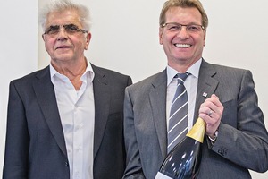  Schlossermeister Christian Häpp (l.) und Kaufmann Norbert ­Rumpel haben am 1. April 1976 für das Unternehmen HAGA Metallbau ­zusammengelegt. Die Idee hat gezündet. 