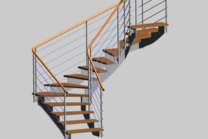  Das 3-D-Modell einer Treppe. 