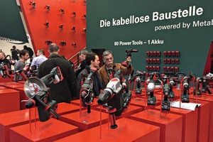  Nur kabellose Geräte gab es auf dem Stand von metabo zu sehen. Der Nürtinger Zulieferer setzte damit ein Zeichen: Akku-Geräte bestimmen die Zukunft. 