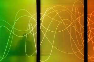 Integrierte LEDs können Firmenlogos aufs Glas schreiben. 