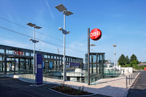  Einer der zahlreichen Referenzbahnhöfe der ÖBB: das Bahnhofsgebäude am Firmenstandort Tulln. 