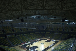  In der Basketballhalle finden 8.500 Zuschauer Platz.  
