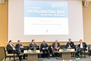 Die Podiumsdiskussion beim Metallbautag hatte Premiere. 
